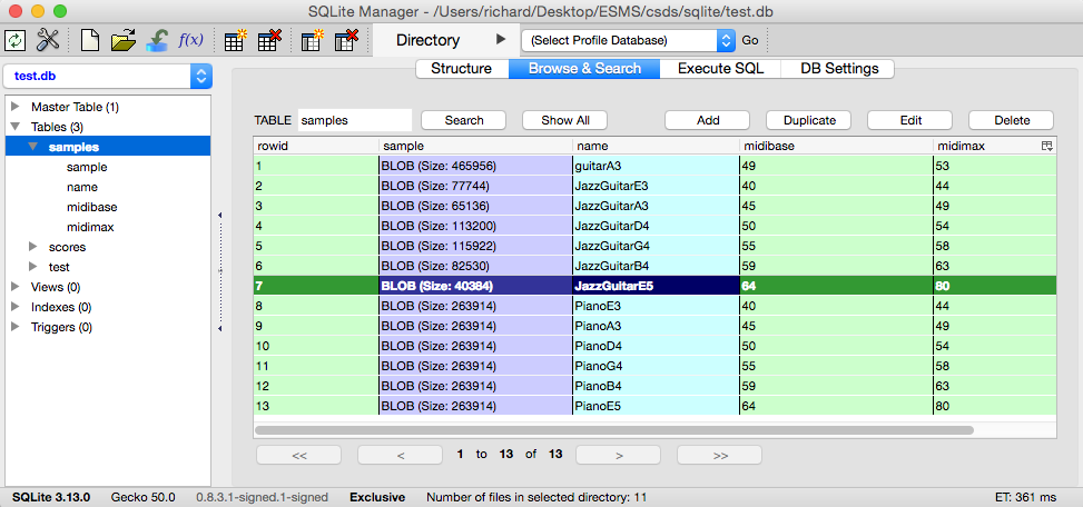 SQLite plugin